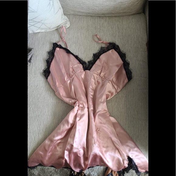 New Pink 4 Pieces Women Pajamas Set Satin Sleepwear Silk Nightwear Spag - Picture 3 of 6